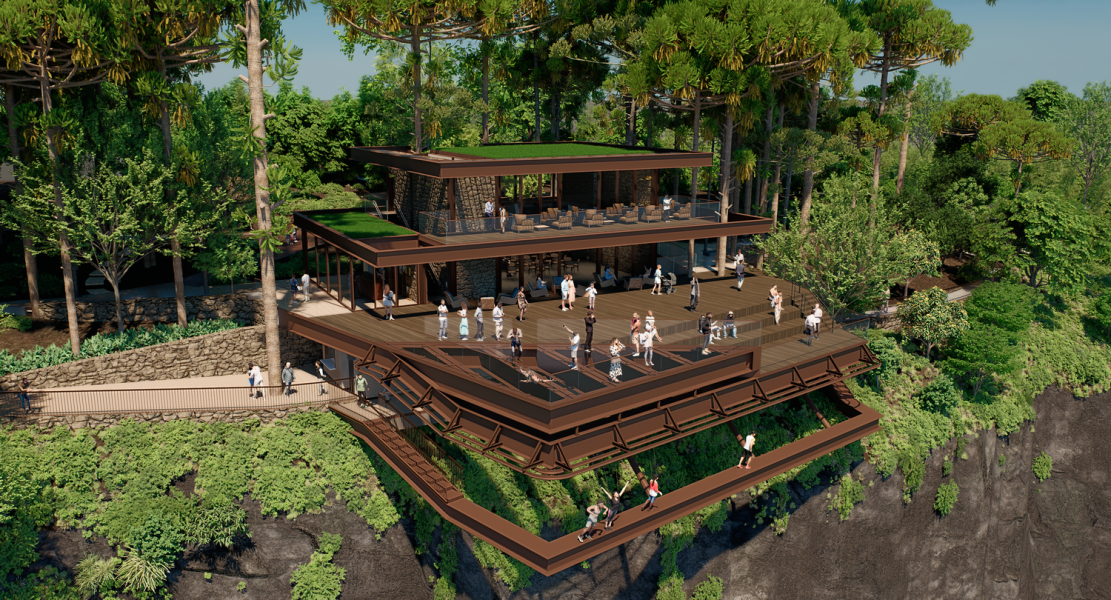 Projeção do futuro Mirante do Parque do Caracol